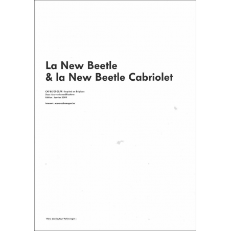 Catalogue VOLKSWAGEN New Beetle 1 et Cabriolet (Français) 2009 | VW029 |