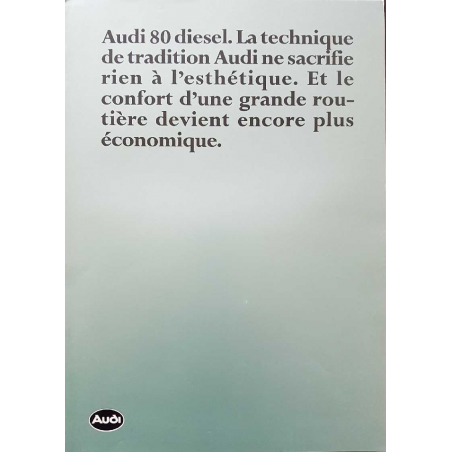 Dépliant AUDI 80 DIESEL ( Français ) 1980 | AUDI58 |