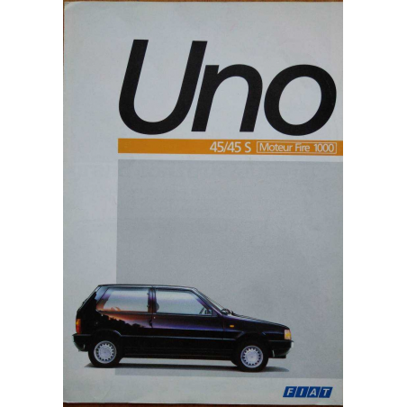 Dépliant FIAT UNO 45/45S Moteur Fire 1000 (Français) 1989 | FIAT11 |