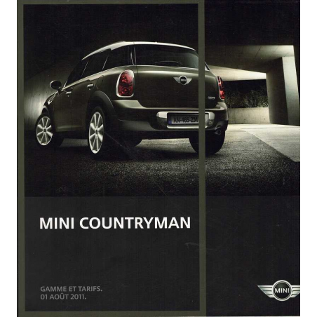 Catalogue MINI COUNTRYMAN - Gamme et Tarifs 2011 | MINI006 |
