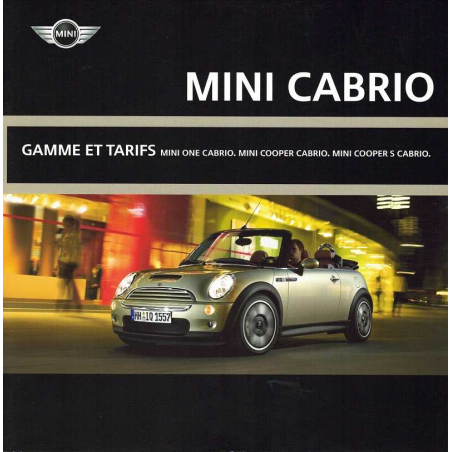 Catalogue MINI CABRIO - Gamme et Tarifs ( Français ) 2007 | MINI009 |