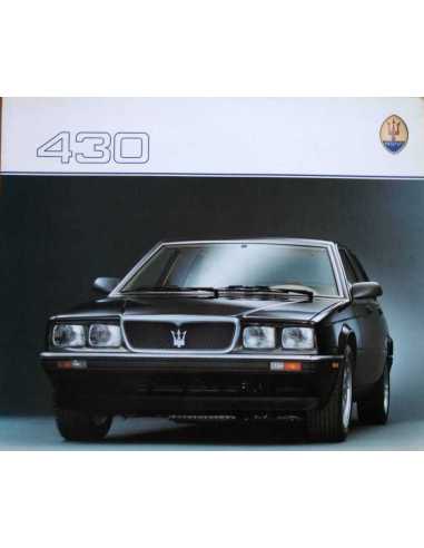 Brochure Maserati 430 2.8i Biturbo (Anglais) 1989 | MAS012 |