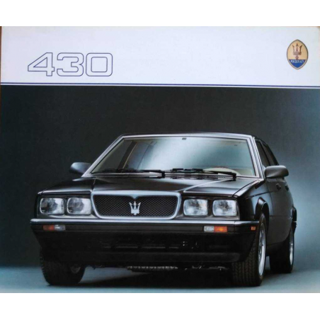 Brochure Maserati 430 2.8i Biturbo (Anglais) 1989 | MAS012 |