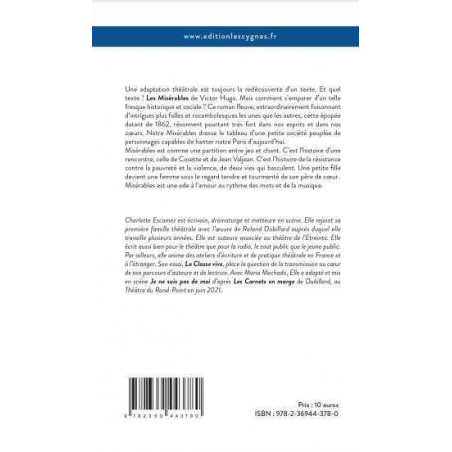 Misérables De Charlotte Escamez Ed. les Cygnes | 9782369443780 |