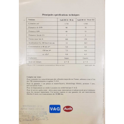 Dépliant AUDI 80 SC ( Français ) 03/1984 | AUDI067 | 2