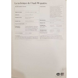 Brochure AUDI 90 QUATTRO ( Français ) 09/1984 | AUDI071 | 2