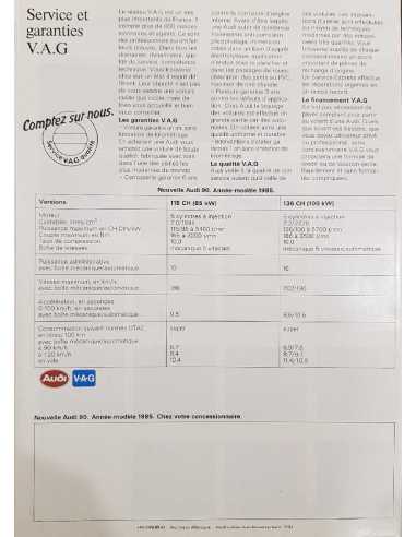Catalogue La Nouvelle AUDI 90 ( Français ) 09/1984 | AUDI072 |