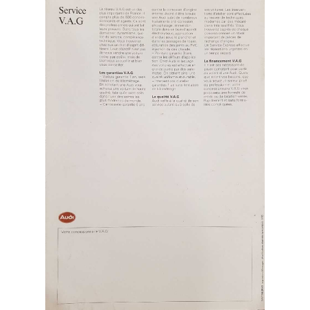 Catalogue AUDI 90 ( Français ) 08/1985 | AUDI075 |