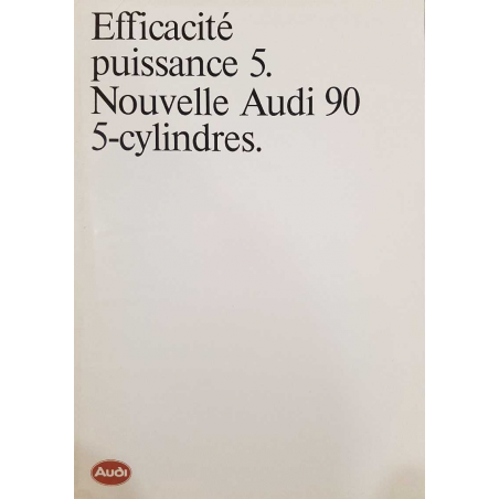 Brochure Nouvelle AUDI 90 5-Cylindres ( Français ) 09/1984 | AUDI080 |