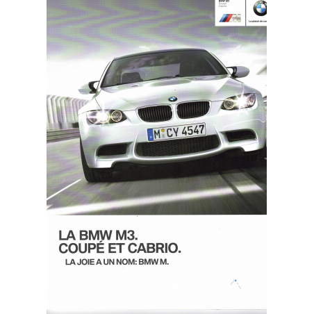 Catalogue BMW M3 V8 Coupé et Cabriolet (Français) 2006 | BMW014 |
