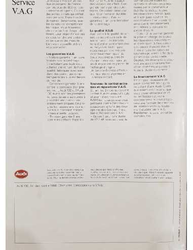 Catalogue AUDI 100 Avant ( Français ) 08/1987 | AUDI082 |