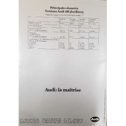 Catalogue AUDI 100 ( Français ) 08/1978 | AUDI084 | 2
