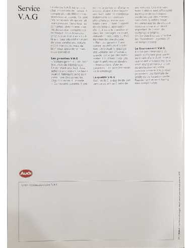 Catalogue AUDI 100- AUDI 100 Avant ( Français ) 08/1985 | AUDI087 |