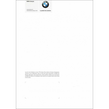 Catalogue BMW Lifestyle 2007/2008 (Français) | BMW035 - Ref: 7 11 105 063 30 08/07 |