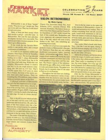The Ferrari Market Letter Vol.32 Issue 5 | FERRARI MARKET n°5 |