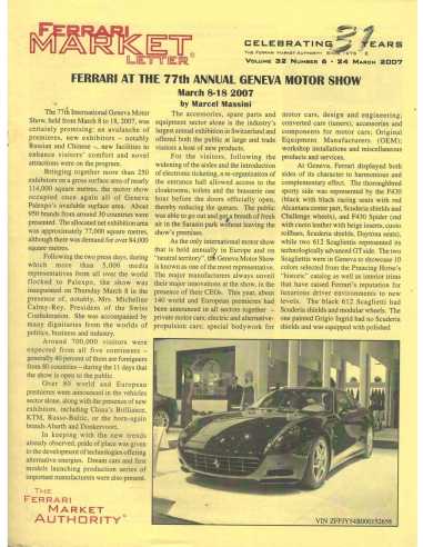 The Ferrari Market Letter Vol.32 Issue 6 | FERRARI MARKET n°6 |