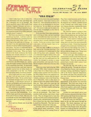 The Ferrari Market Letter Vol.32 Issue 12 | FERRARI MARKET n°12 |
