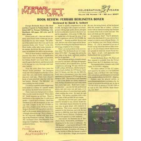 The Ferrari Market Letter Vol.32 Issue 15 | FERRARI MARKET n°15 |