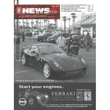 Ferrari Club of America - Bulletin 04/2007 | Ferrari Club 04/07 |