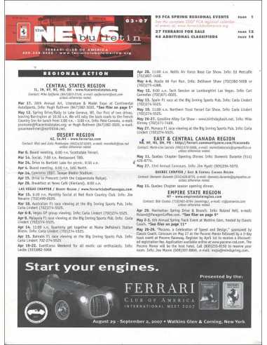 Ferrari Club of America - Bulletin 03/2007 | Ferrari Club 03/07 |