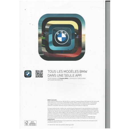 Catalogue BMW IX xDrive 50 (Français) 2021 | BMW 051 - Ref: 411 009 017 63 1/21 CB |