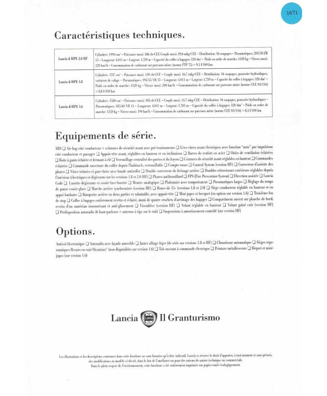 Brochure LANCIA YPSILON HPE ( Francais ) | LAN30 |
