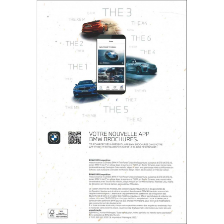 Catalogue BMW X3 M / X4 M Compétition (Français) 2020 | BMW 055 - Ref: 411 015 252 63 2/2020 CB |
