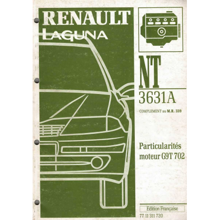 Manuel Réparation Moteur RENAULT G9T 702 - Laguna II | NT 3631A |