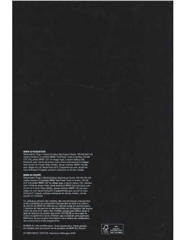 Catalogue BMW I8 Coupé et Roadster (2019) Français | BMW063 - Ref: 411 009 038 63 1 2019 CB |
