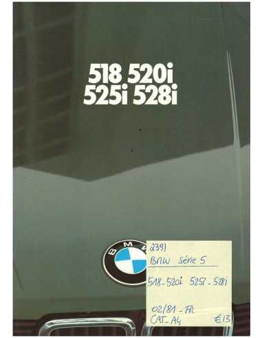 Catalogue BMW Série 5 (1981) Français | BMW064 - Ref: 111 05 0230 2/81 VM |