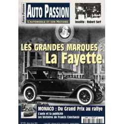 Les Grandes Marques : LA FAYETTE Auto Passion N°135 | Auto Passion 135 |