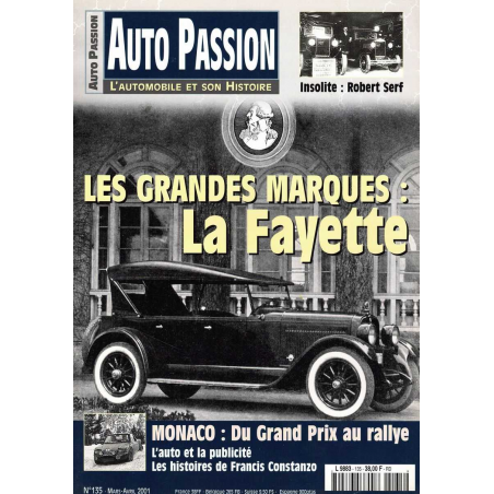 Les Grandes Marques : LA FAYETTE Auto Passion N°135 | Auto Passion 135 |