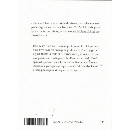 Fragments du désert / Jean Marc FOURNIER | 9782957721542 |