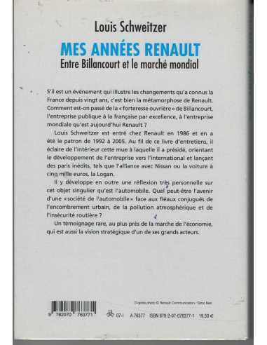 Louis Schweitzer - Mes années Renault | 9782070763771 |