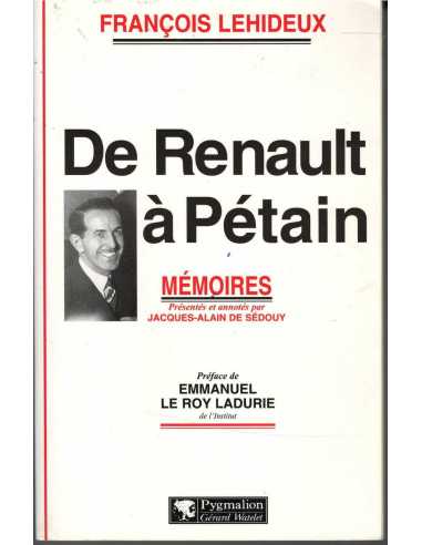 François Lehideux - De Renault à Pétain Mémoires | 9782857046769 |