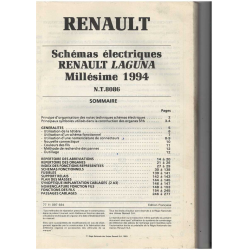 Renault LAGUNA Schémas électriques millésime 1994 | 7711097934 | 2