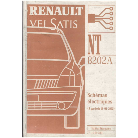 Renault VELSAIS Schémas électriques Depuis 02/2002 | 7711309380 |