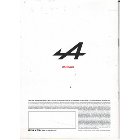 Brochure ALPINE A110S (2019) Français | ALP01 - |