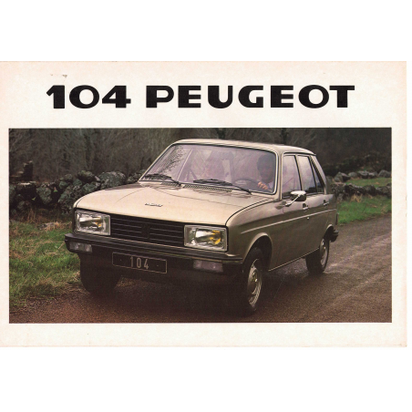 Brochure PEUGEOT 104 (07/78) Français | PEU01 |