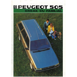 Brochure PEUGEOT 505 Break et Familial (y compris GTi) 1986 - Français | PEU09 |