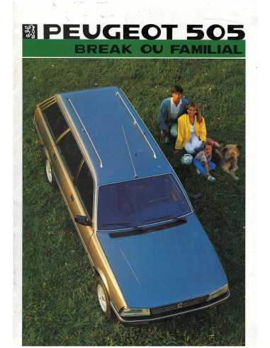 Brochure PEUGEOT 505 Break et Familial (y compris GTi) 1986 - Français | PEU09 |