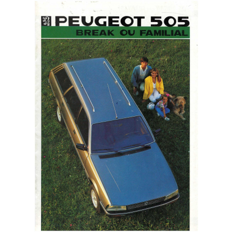 Brochure PEUGEOT 505 Break et Familial (y compris GTi) 1986 - Français | PEU09 |