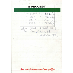 Brochure PEUGEOT 505 Break et Familial (y compris GTi) 1986 - Français | PEU09 | 2