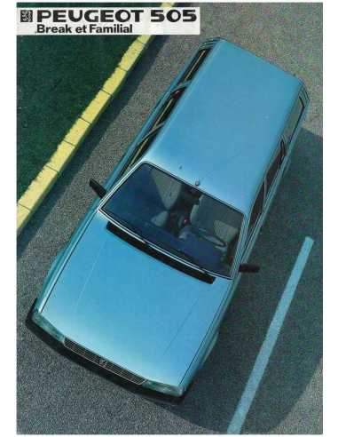 Brochure PEUGEOT 505 Break et Familial (1984) - Français | PEU10 |