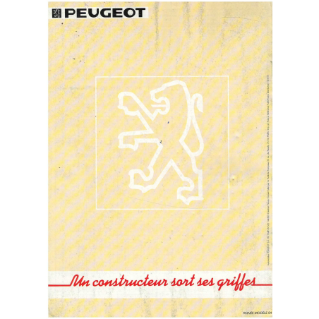 Brochure PEUGEOT 505 Break et Familial (1984) - Français | PEU10 |