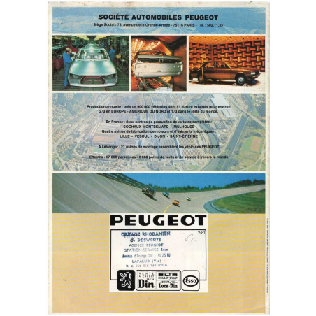 Brochure PEUGEOT 505 SRD Turbo (1980) - Français | PEU11 |