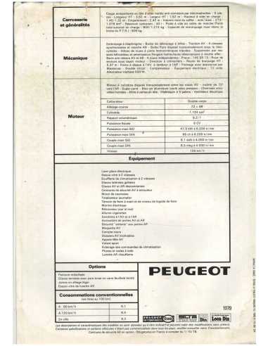 Brochure PEUGEOT 104 S (1979) - Français | PEU12 |