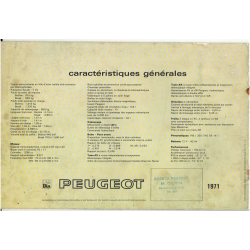Brochure PEUGEOT 304 Berline 4 Portes (1970) - Français | PEU16 | 2