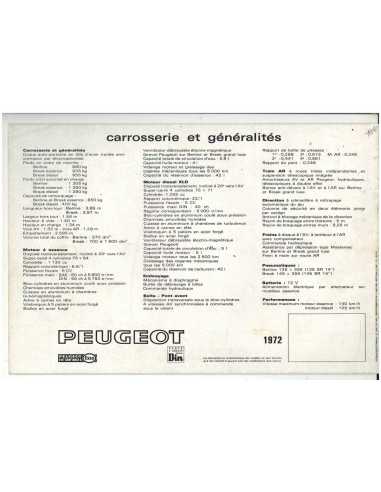Brochure PEUGEOT 204 Berline Luxe et Grand Luxe (1971) - Français | PEU18 |