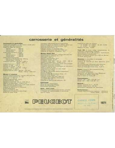 Brochure PEUGEOT 204 Berline Luxe et Grand Luxe (1970) - Français | PEU17 |